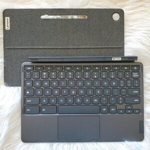 Lenovo Chromebook Duet 3 Gray Detachable Magnetic Keyboard/Back Case Cover Stand